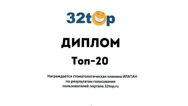Семейные клиники Aurora dent вошли в ТОП-20 рейтинга народного голосования